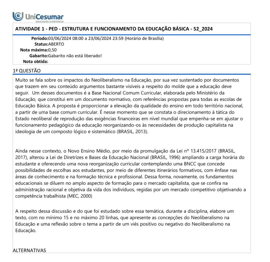 A respeito dessa discussão e do que foi estudado