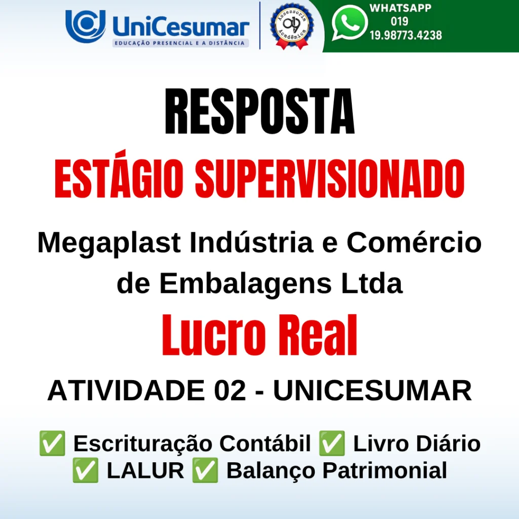 LUCRO REAL – 52/2026 Prezado(a) Acadêmico(a)